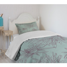 Aster Blossoms Artwork Bedspread Set