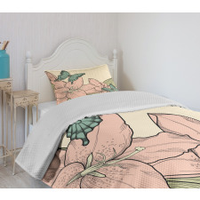 Butterflies and Lilies Bedspread Set