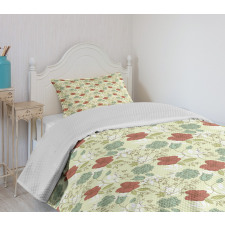 Peonies and Bluebells Bedspread Set