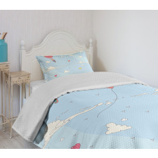 Balloons in Sky Bedspread Set