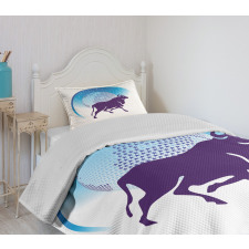 Globe Stars Bull Bedspread Set