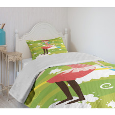 Girl on an Arrow Bedspread Set