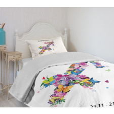 Arrow Flowers Bedspread Set