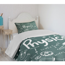 Physics and Math School Bedspread Set