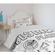 Business Planning Theme Bedspread Set