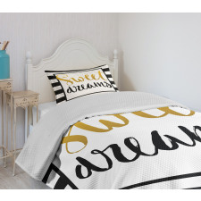 Vintage Lettering Line Bedspread Set