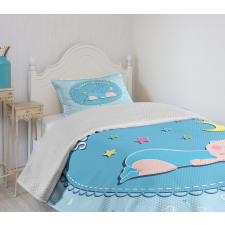 Newborn Baby Stars Bedspread Set