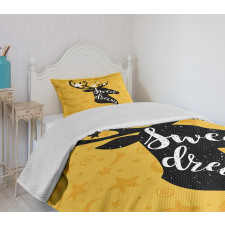 Silhouette of Deer Bedspread Set