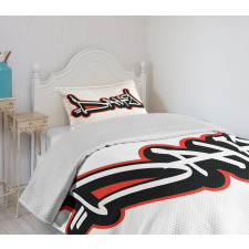 Scribbling Boys Name Bedspread Set