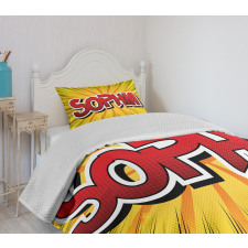 Retro Comic Western Name Bedspread Set