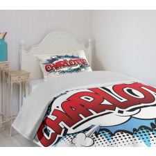 Female Name Cartoon Bedspread Set