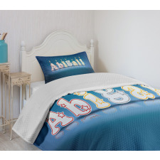 Alphabet Cake Topping Bedspread Set