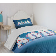 Birthday Candles Name Bedspread Set