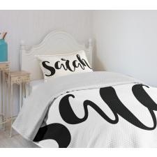 Monochrome Female Name Bedspread Set