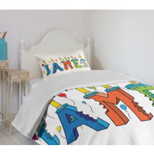 Birthday Candle Pattern Bedspread Set