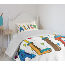 Colorful Girl Name Design Bedspread Set