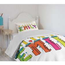 Colorful Cartoon Balloons Bedspread Set