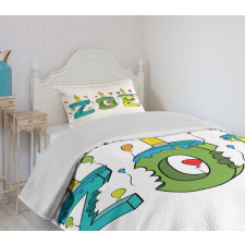 Colorful Birthday Candles Bedspread Set