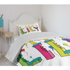 Joyful Letters Birthday Bedspread Set