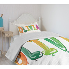 Medieval Girl Name Party Bedspread Set