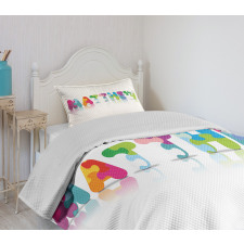 Colorful Baby Name Bedspread Set