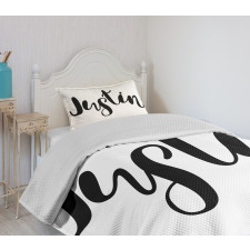 Modern Popular Male Name Bedspread Set