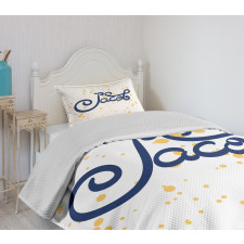 Timeless Modern Letter Motif Bedspread Set