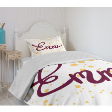 Girl Name Curved Font Bedspread Set