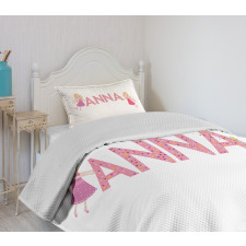 Nursery Themed Lettering Bedspread Set