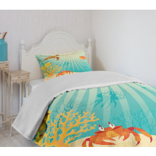 Tropical Animals Cartoon Bedspread Set