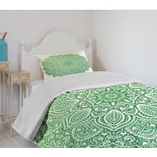 Ornate Floral Design Bedspread Set