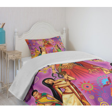 Woman Paisley Bedspread Set