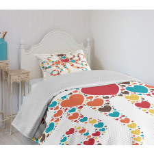 Shape with Hearts Love Bedspread Set