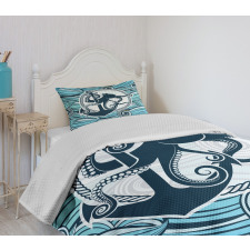 Sea Waves Bedspread Set