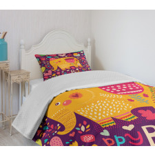 Doodle Birthday Animal Bedspread Set