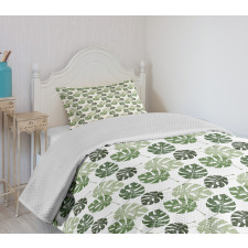 Tropical Jungle Leaves Bedspread Set