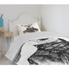 Sketch Bear Bedspread Set