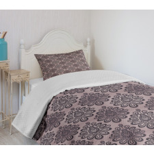 Damask Black Motifs Bedspread Set