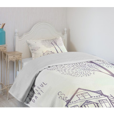 Sketch Country House Bedspread Set