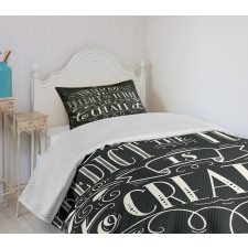 Grunge Hand Lettering Bedspread Set