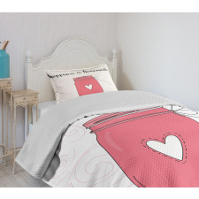 Jar of Love and Swirls Bedspread Set