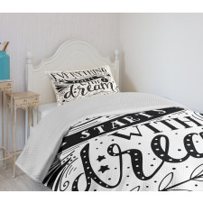 Dream Words Bedspread Set