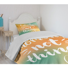 Romantic Saying Design Bedspread Set