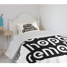 Motivational Retro Typography Bedspread Set