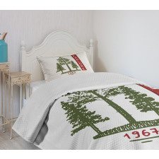 Coniferous Tree Sketch Bedspread Set