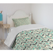 Grunge Zigzag Design Bedspread Set