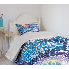 Doodle Wavy Lines Bedspread Set