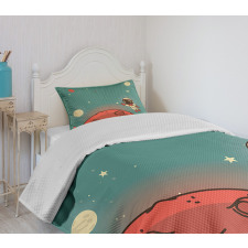 Doodle Cosmonaut Bedspread Set