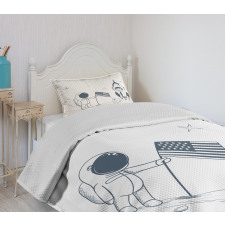 US Astronaut New Planet Bedspread Set