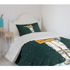 Hitchhiking Astronaut Bedspread Set